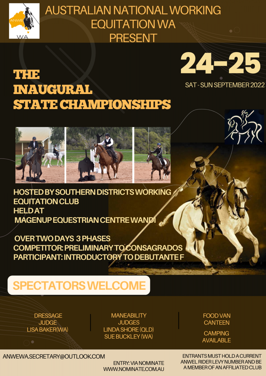 ANWEWA Inaugural State Working Equitation Championships 2022 ...