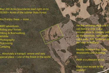 200 Parklike Acres Avon Valley ~Toodyay ~ next to 70,000 Acre State Forest